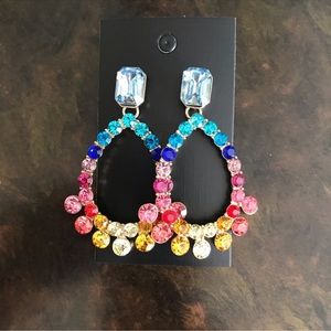 Vibrant jewel tone earrings